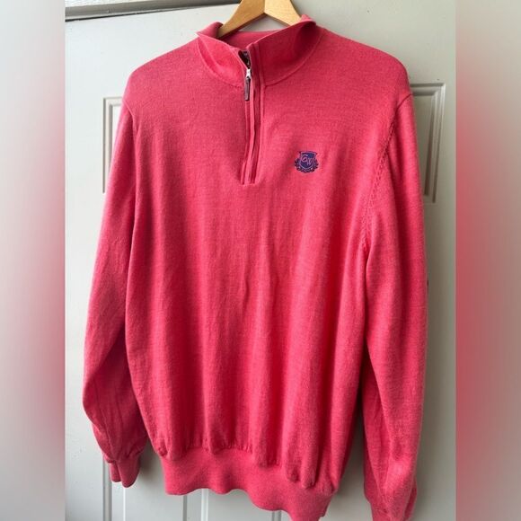 Fairway & Greene Men's Merino Long Sleeve 1/4
Zip Golf Wind Sweater Size L - Picture 2 of 11